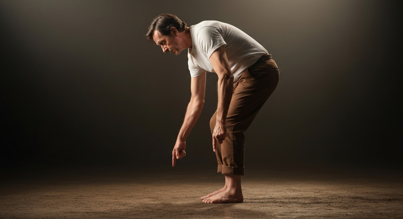 Man Showing His Flat Feet
