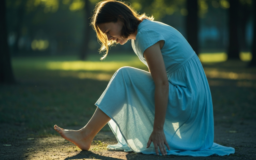 woman with severe heel pain
