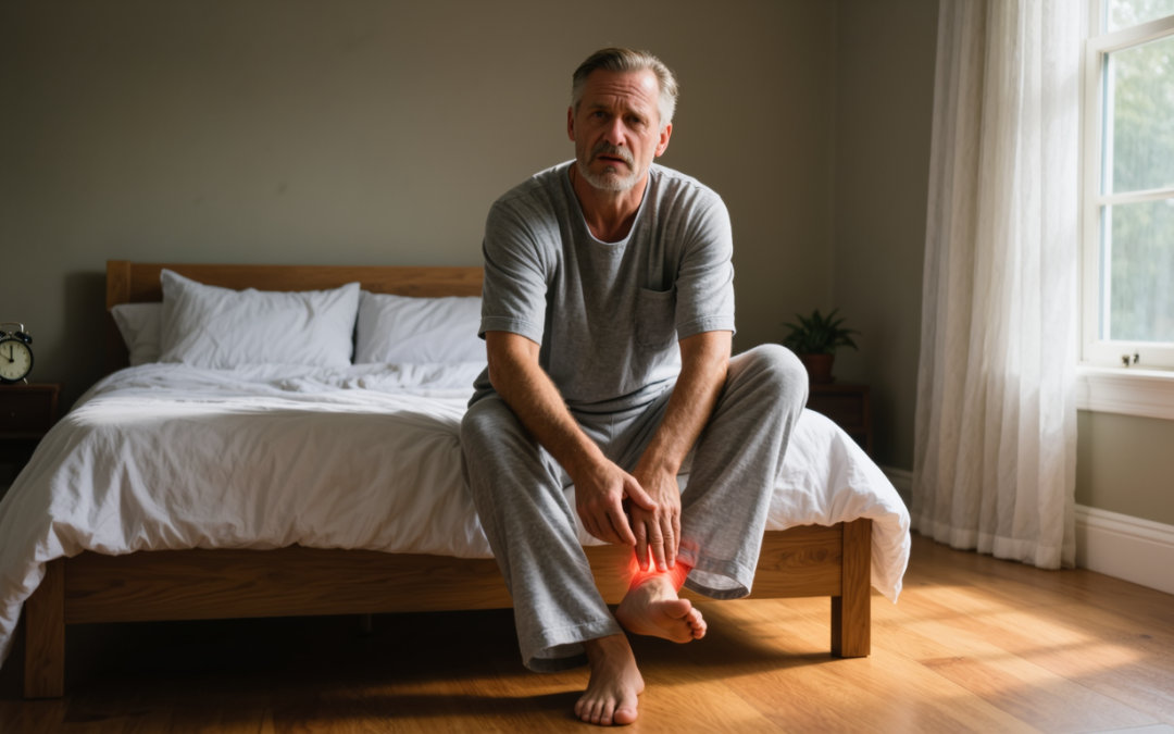 Man sitting on bed after a Sports Injury